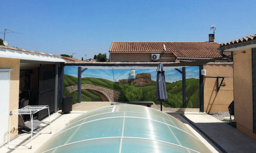 Fresque exterieure particulier pont du gard jpg