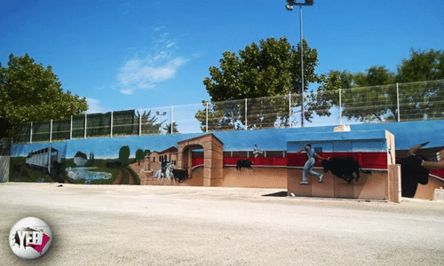 decoration trompe oeil arenes mairie de vendargues