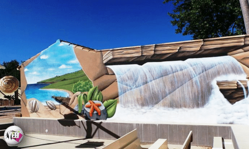 Decoration Mur chambre adulte graffiti street rue en trompe l oeil